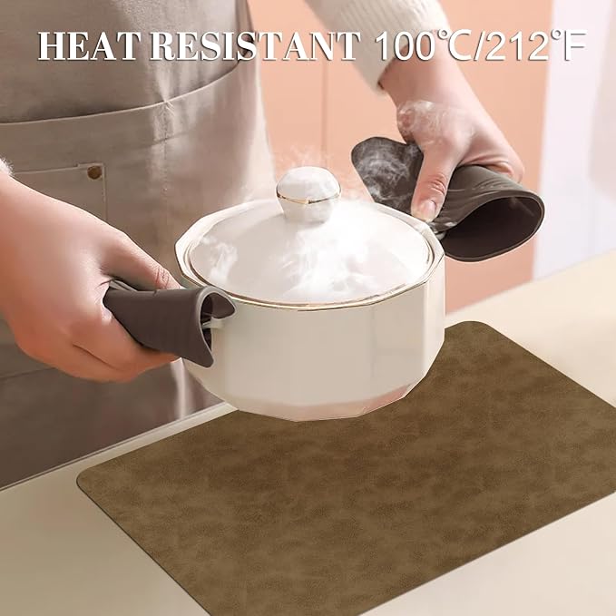 BLESWIN Faux Leather Placemats, 12×17 Inch -Double Side Texture Color Table Mats - Image 3