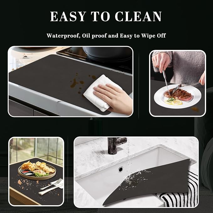 BLESWIN Faux Leather Placemats, PU Dining Table, Waterproof and Oil Resistant - Image 6