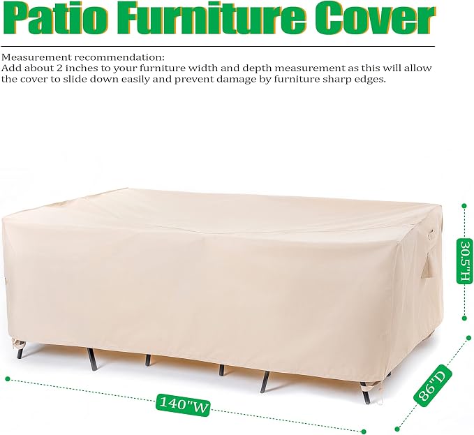 F&J Outdoors Waterproof Anti-UV Heavy Duty Rip-stop Fabric Extra Large Patio - Image 2