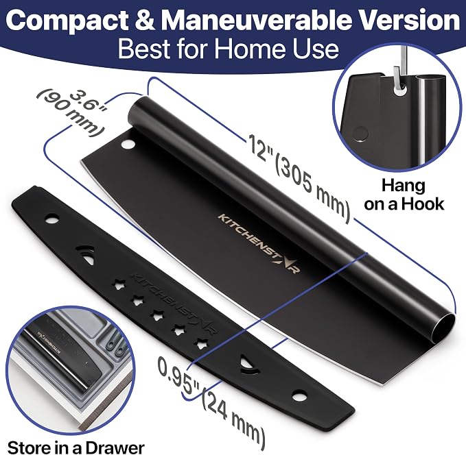 KitchenStar 12-Inch Pizza Cutter Rocker Blade - Image 5