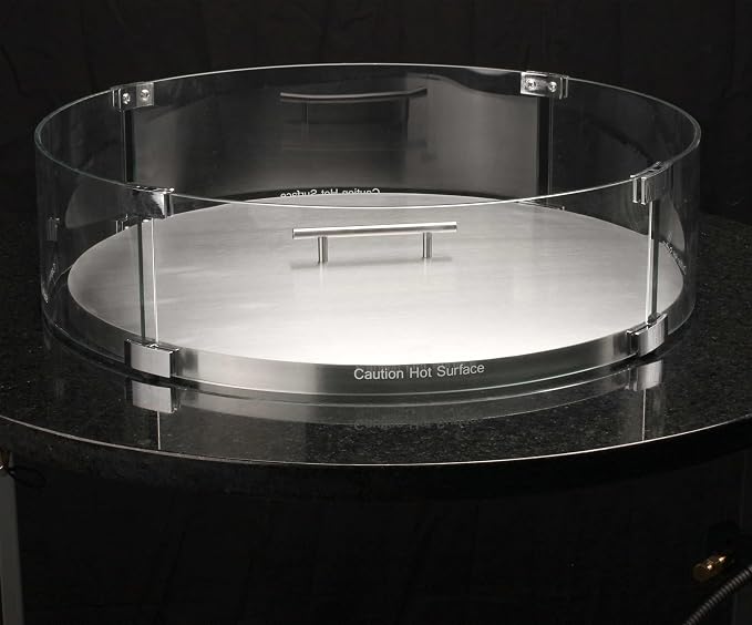 Celestial 23" x 6" Round Wind Guard, fits Celestial 19” Round Fire Pit Burner - Image 7