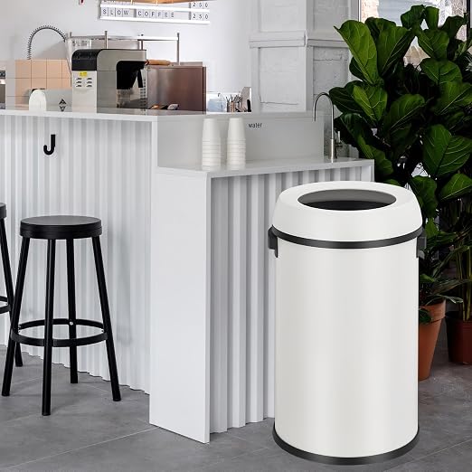 GarveeHome 17 gal/65 L Open Top Trash Can, Stainless Steel Rubbish Bin - Image 6