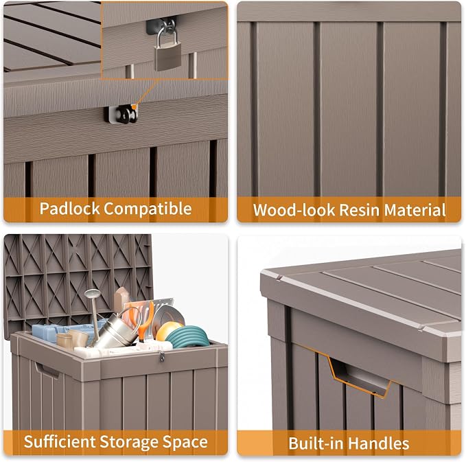 50 Gallon Outdoor Storage Box – Resin Deck Box - Image 6