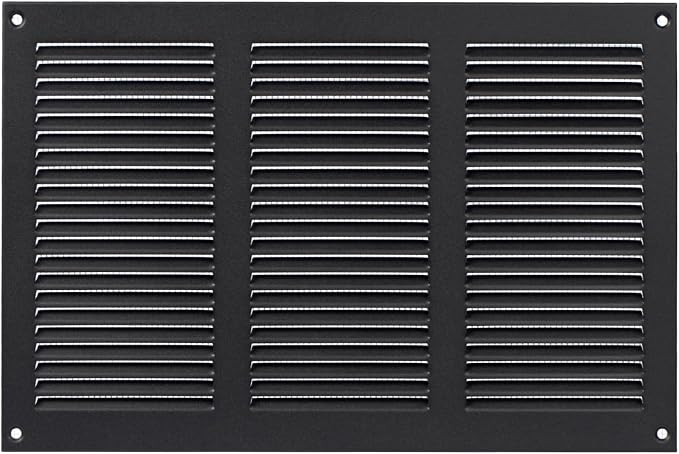 Repa Market 12x8 Inch Air Vent Cover/Anthracite Galvanized Steel Louvered Grill by RepaMarket