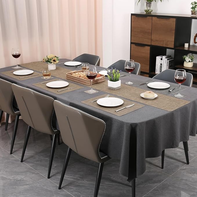 Table Runners 94 Inches Long, Dual-Sided Faux Leather Farmhouse Table Runner - Image 6