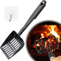 13 Inch Hollow Out Fireplace Ash Sifter Metal Black Coal Shovel Heat Resistant by Fantang