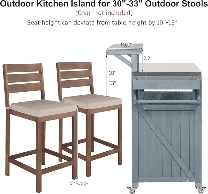 53.3" Outdoor Kitchen Island - Image 5