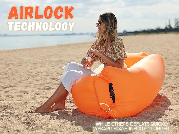 WEKAPO Inflatable Sun Lounger, Air Sofa, Waterproof and Leak-Proof, Picnics and - Image 5