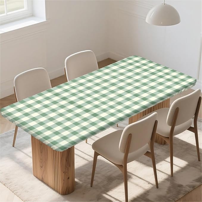 Rectangle Table Cloth Cover Waterproof Elastic Fitted Polyester Fitted - Image 6