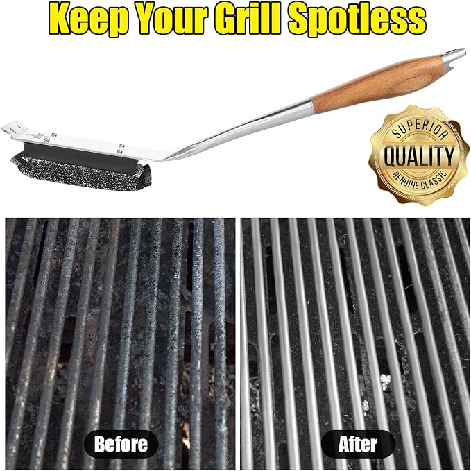 Bristle-Free Grill Brush with Replacement Head. Ultra Safe & Efficient Cleaner - Image 5
