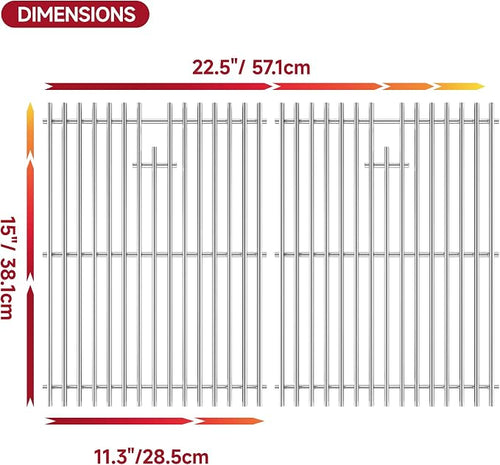 15''D x 22.5''W Grill Grates Replacement - Image 2