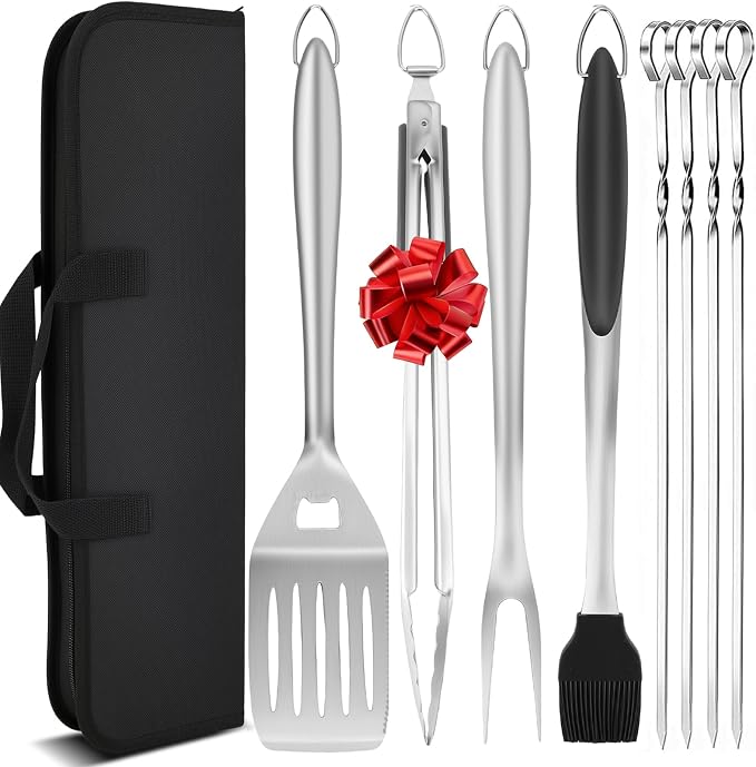 9Pcs Heavy Duty Stainless Steel Grill Accessories, Professional Barbecue by MUYFIO