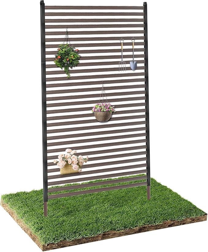 Outdoor 3FT x 6FT Metal Privacy Screen, Privacy Fence Panels by CaroTex