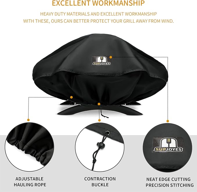 SUPJOYES Grill Cover for Weber Q Series Grills, Portable BBQ Cover for Weber - Image 5