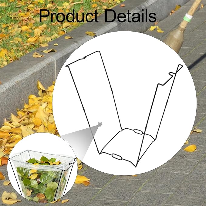 Trash Bag Holder Heavy Duty Kitchen Cabinet Iron Black Outside Camping Bathroom - Image 5