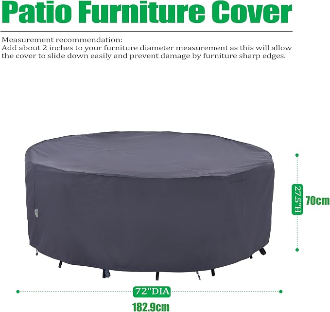 F&J Outdoors Outdoor Patio Furniture Covers, Waterproof UV Resistant - Image 2