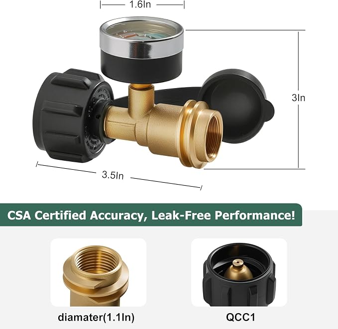 Propane Tank Gauge 2 Pack with Leak Detector Universal LP Gas Level Indicator - Image 5