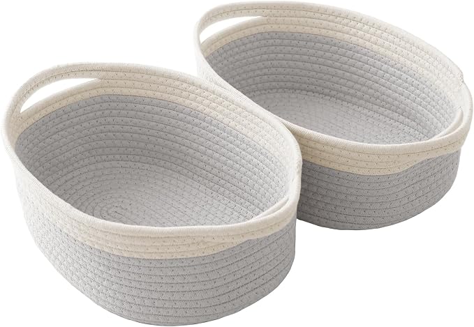 Woven Basket, Small Rope Storage Bin by JMvicyroam