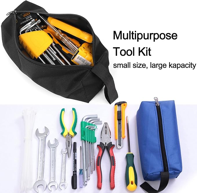 5 Pack Canvas Tool Pouch of Two Sizes, Tool Pouches - Image 3