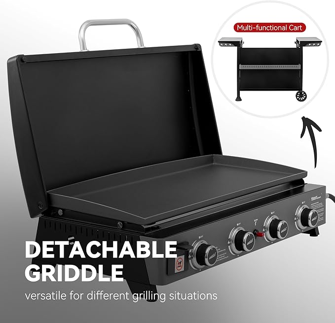 Royal Gourmet PD4001 4 Burner Propane Gas Griddle - Image 4