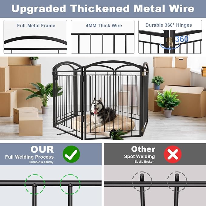 Full Metal Free Standing Dog Gate - Image 3