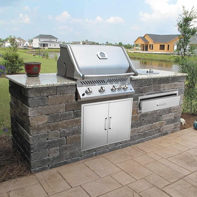 Outdoor Kitchen Single Drawer 30" Stainless Steel BBQ Single Drawer -30" W x - Image 6