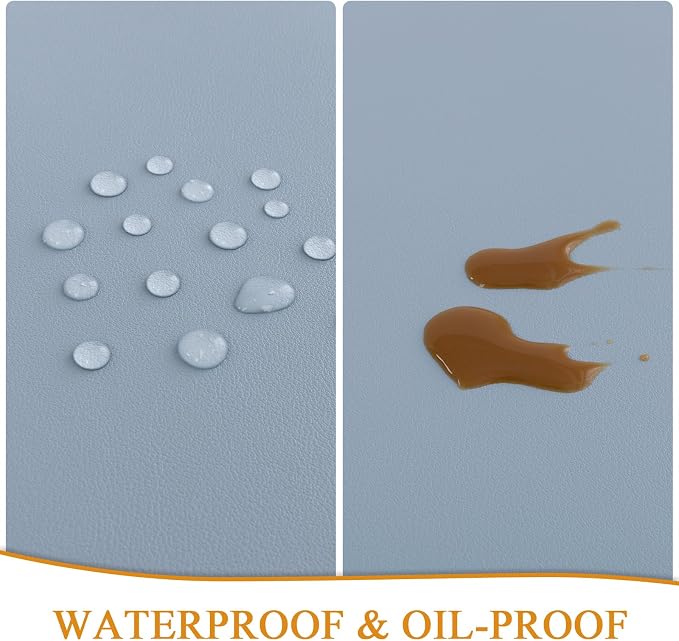 SHACOS Placemats Set of 6 Faux Leather Waterproof Leakproof Wipeable PU - Image 5