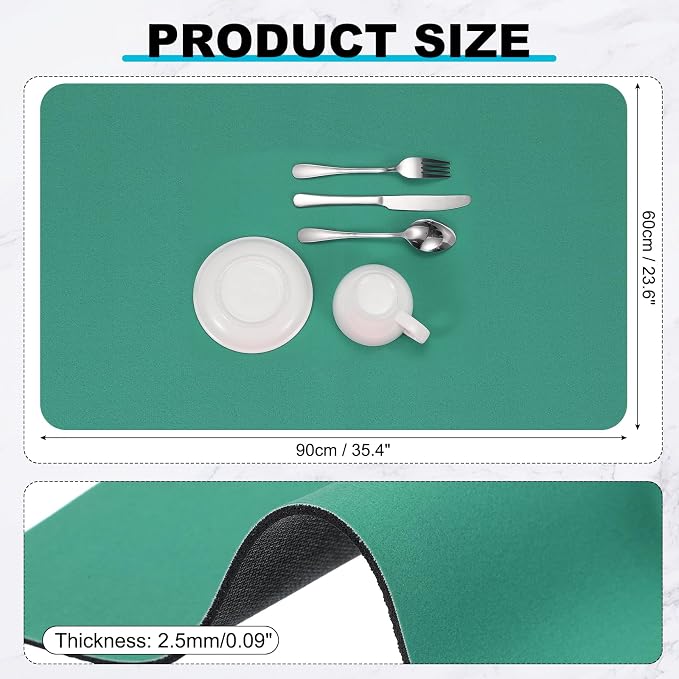 uxcell Silicone Mats for Kitchen Counter, 35.4" x 23.6" Non-Slip Countertop - Image 2