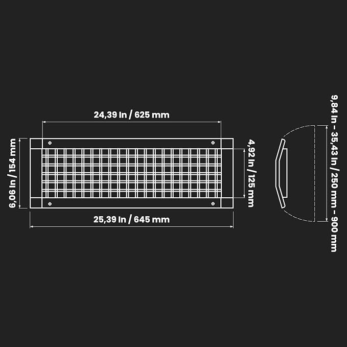 Repa Market 25" x 5" Inch Air Grille - Image 2