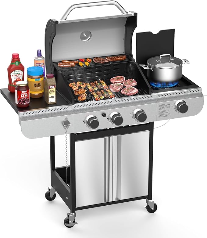 3-Burner Propane Gas BBQ Grill by Electactic