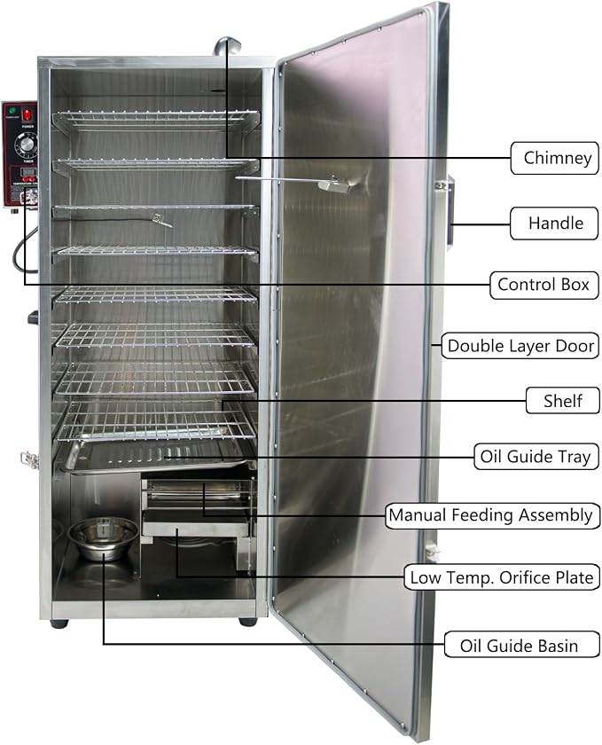 CLIVIA Electric Vertical Smoker, 9 Layers Outdoor Digital BBQ Smoker Oven - Image 4