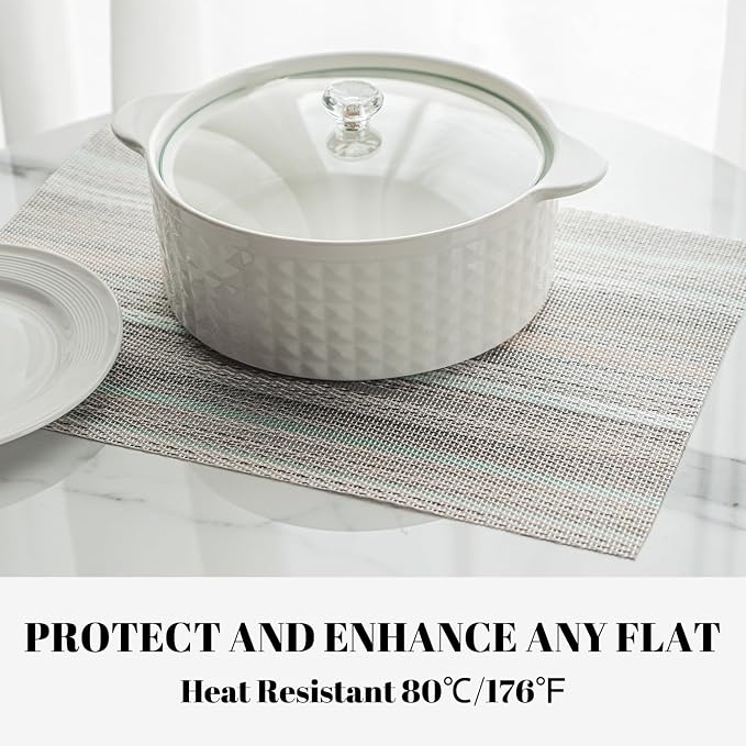 Placemats Set of 12 Vinyl/Plastic Woven Place Mats - Image 5
