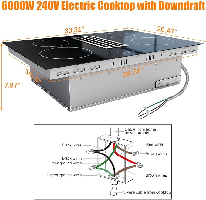 Noxton 30”Electric Cooktop - Image 7