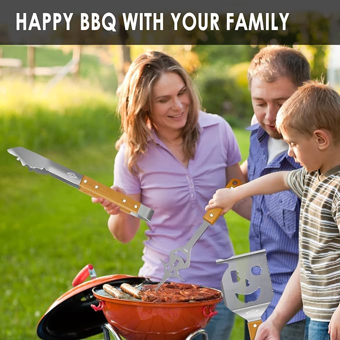 BBQ Tools Grill Set, Extra Long BBQ Accessories, Grill Accessories - Image 6