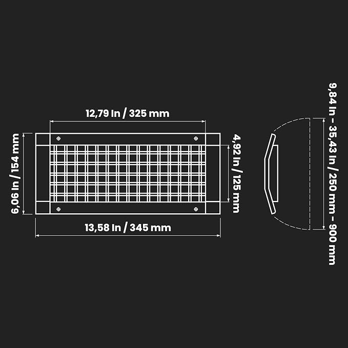 Repa Market 13" x 5" Inch Air Exhaust Grille - Image 2