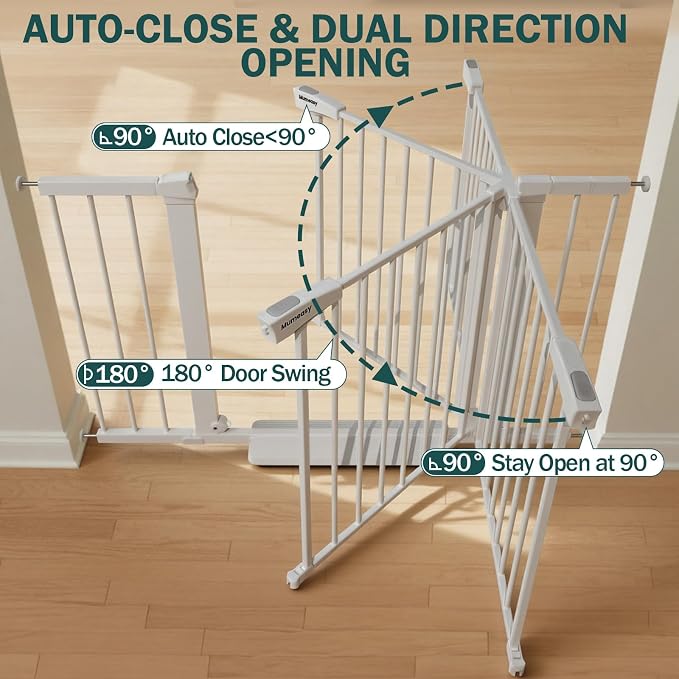 Mumeasy 36" Extra Tall Dog Gate, Auto Close Baby Gate - Image 7