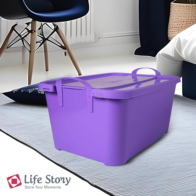 Life Story 6 Pack Light Duty Stackable Storage Bin, 55 Quart Home Organizer - Image 6
