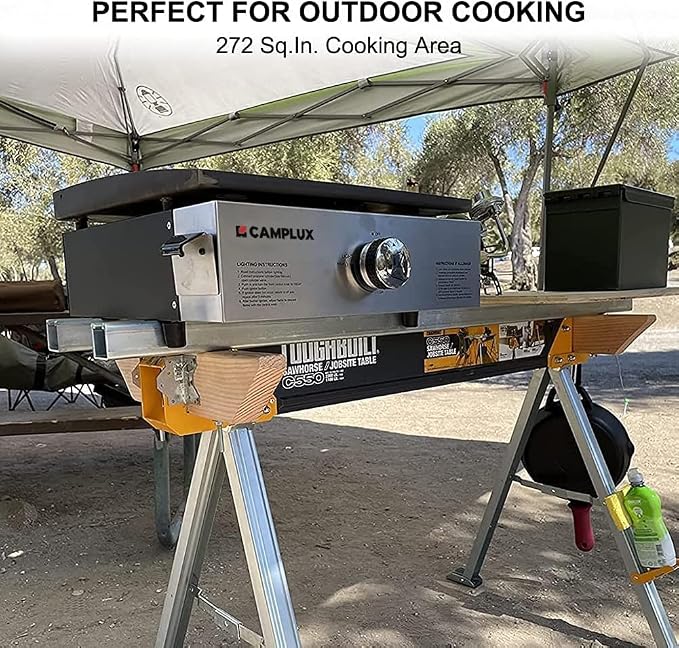 Camplux Propane Gas Grill, Flat Top Grill Station - Image 2