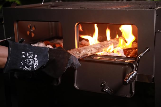 Fireplace Gloves Fire Heat Resistant: Dark-Grey 16IN 932℉ - Image 7