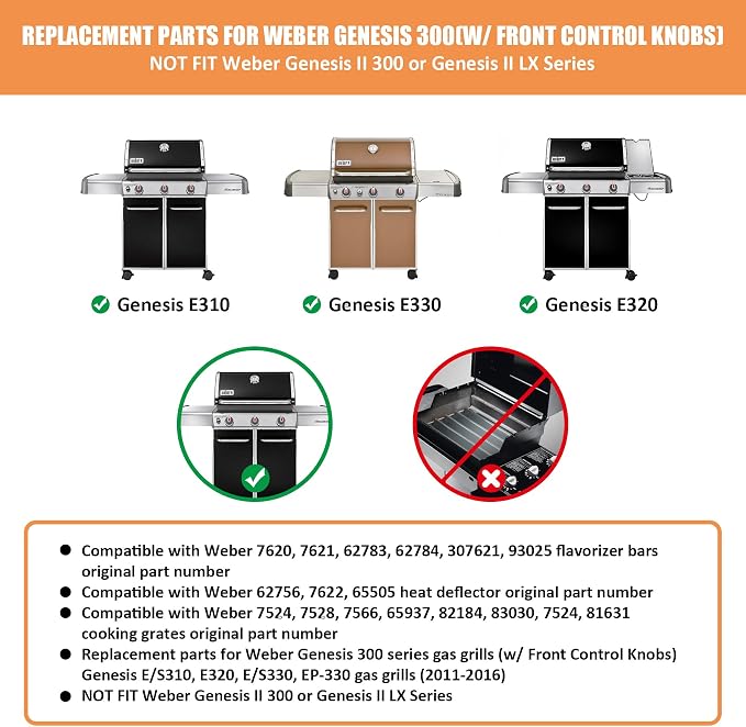 Grill Parts for Weber Genesis Parts Replacement, Fits Weber Genesis 300 Series - Image 2