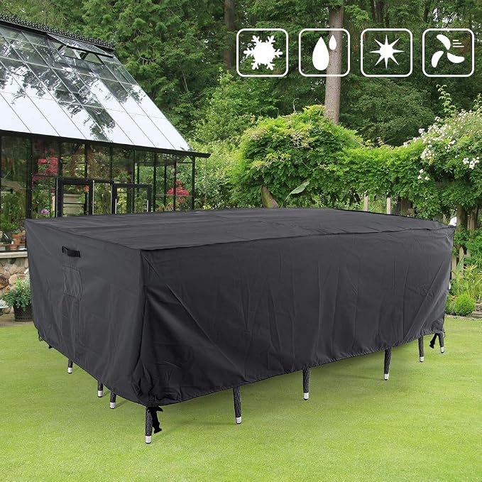 Tempera Outside Table and Chair Covers, Outdoor Dining Set Cover, Patio - Image 7
