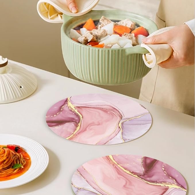 Faux Leather Heat Resistant Placemats Set of 4 - Image 5