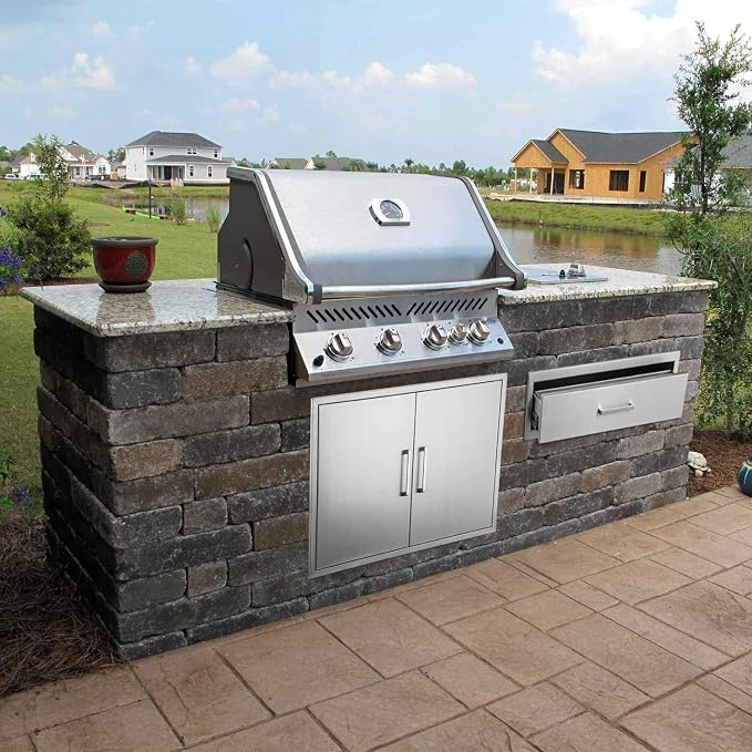 Outdoor Kitchen Drawers, Stainless Steel BBQ Single Drawer - Image 6