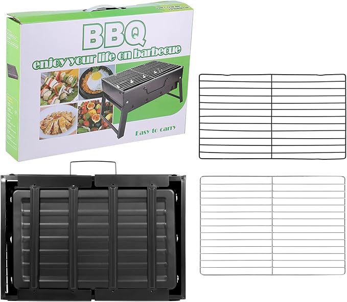 Uten Charcoal Grill, BBQ Grill Folding Portable Lightweight smoker Grill - Image 8