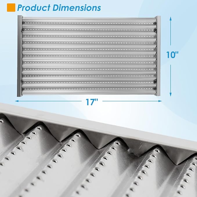17" Grill Grates and Emitter for Charbroil TRU Infrared 4-Burner 463255020 - Image 5