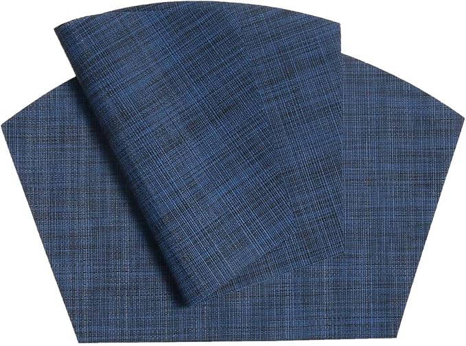 SHACOS Wedge Placemats Set of 8 Woven Vinyl Plastic Placemats - Image 4