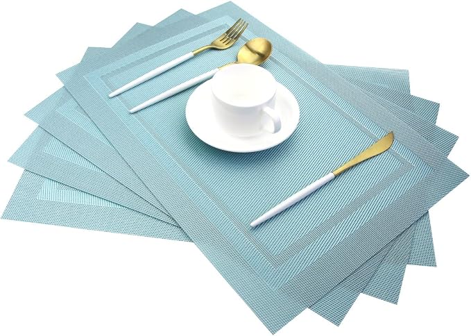 PIGCHCY Heat Insulation Non Slip Plastic Placemats, Washable Easy to Clean by PIGCHCY