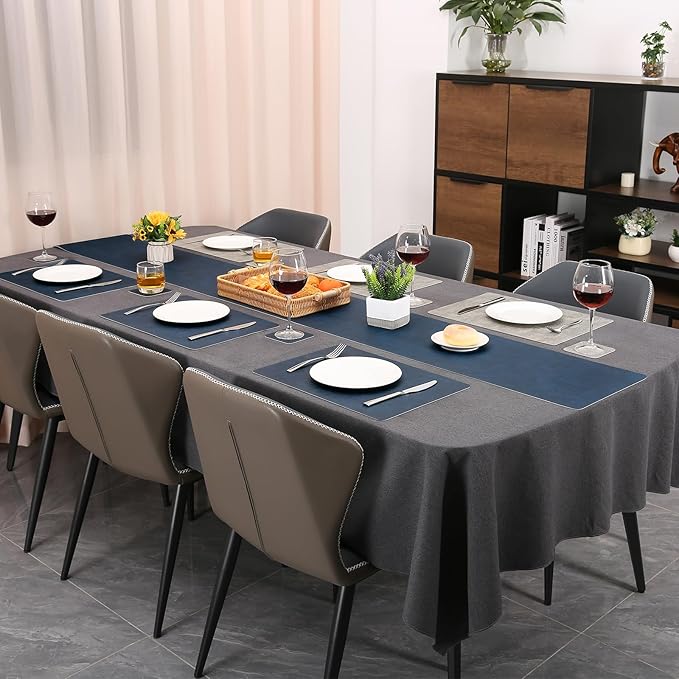 Table Runners 94 Inches Long, Dual-Sided Faux Leather Farmhouse Table Runner - Image 6