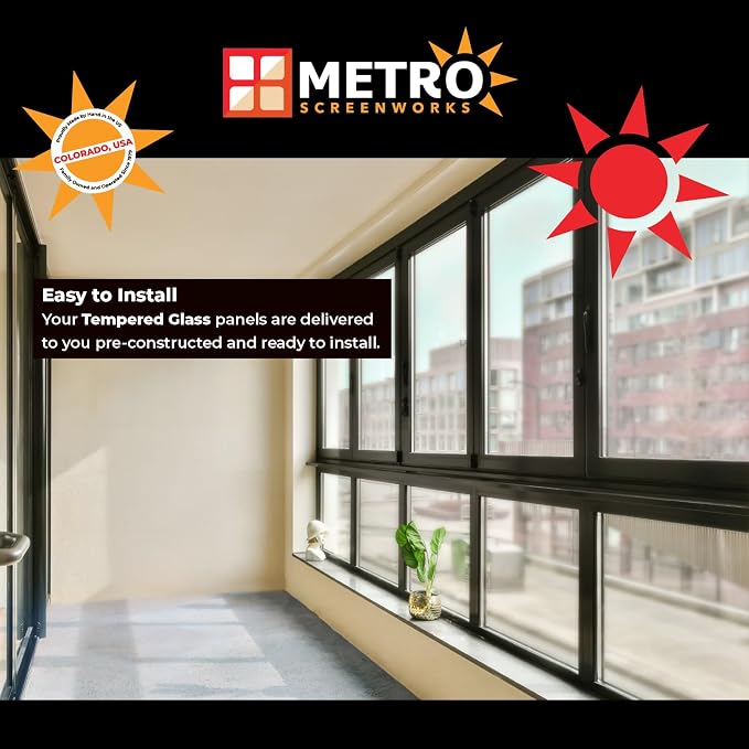 Metro Screenworks Framed Tempered Glass Panel - Image 3