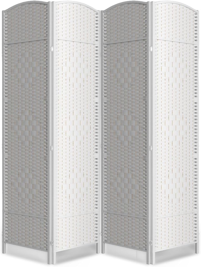 6 Panel Room Divider, 6Ft Folding Privacy Screen, Tall by cocosica